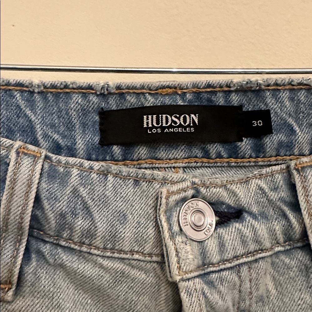 Hudson Jeans Light Blue Denim Jean Shorts - Picture 2 of 5